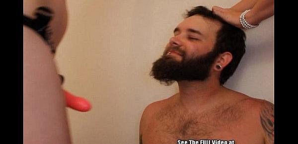  Bearded Bitch Boy Anal Pegging Milk Tit Squirt